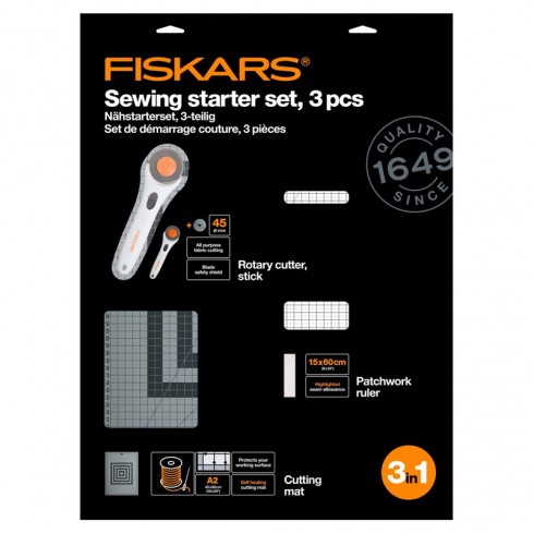 FISKARS 1059565 SET DI RIGHE + BASE DI TAGLIO + TAGLIA