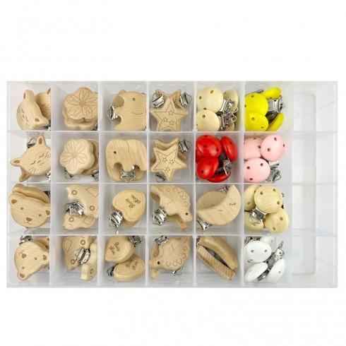 DISPLAY 2032 WOODEN DUMMY HOLDER CLAMP 66 PCS