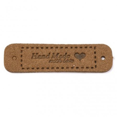 HANDMADE LEATHER LABELS 55X15mm pack 100 units