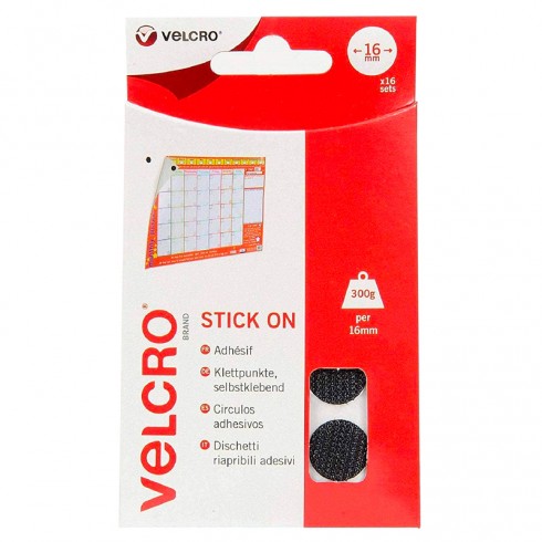 VELCRO® MARKE VELCOIN® 60228 16MM PACKUNG 16 PAARE