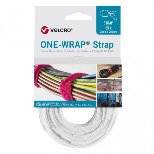 Bridas ONE-WRAP® Strap marca VELCRO ® blister (25 uds. de 20 x 200 mm)