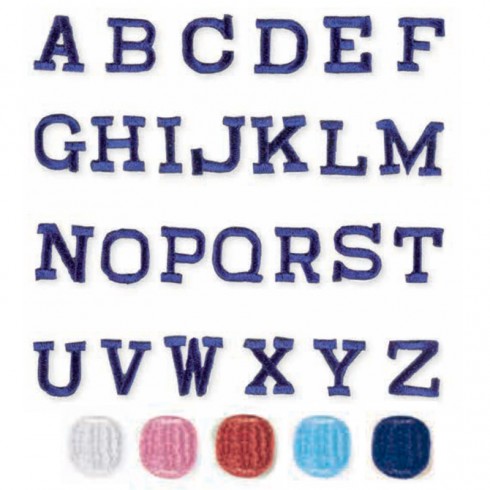 Letras termoadhesivas bordadas 1,5cm. Varios colores