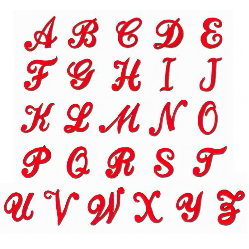 Letras del alfabeto termoadhesivas y costura para ropa de