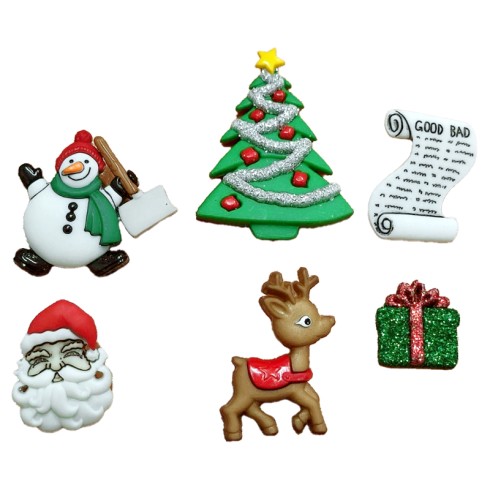 BOTONES DRESS IT UP 2464 CHRISTMAS EVES PACK 3 BLISTER