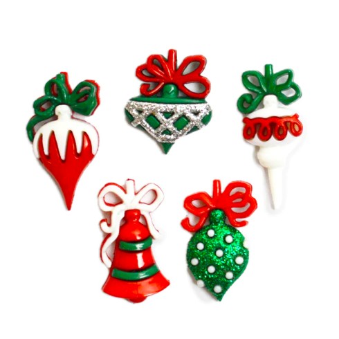 BOTONES DRESS IT UP 7475 CHRISTMAS ORNAMENTS PACK 3 BLISTER