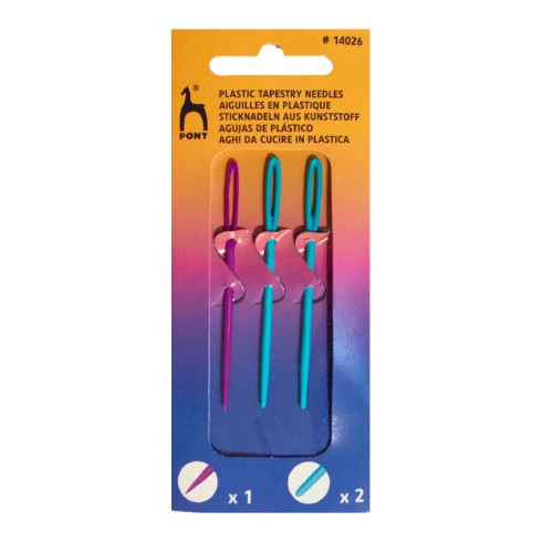 AGUJAS LANERAS PLASTICO PONY 14026 5 BLISTERS