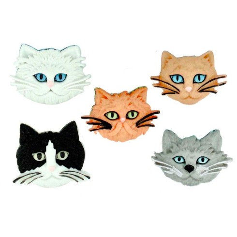 BOTONES DRESS IT UP 5800 FUZZY FELINES PACK 3 BLIS