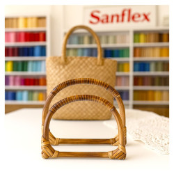 ASAS BOLSO BAMBU 18 X 12CM MC 0098 1 PAR