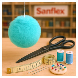 Pompon pelo k1332 60mm pack 12 uds