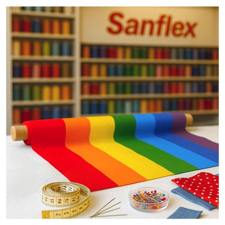 Bandera arcoiris lgtbi  80cm pieza 17.5 metros