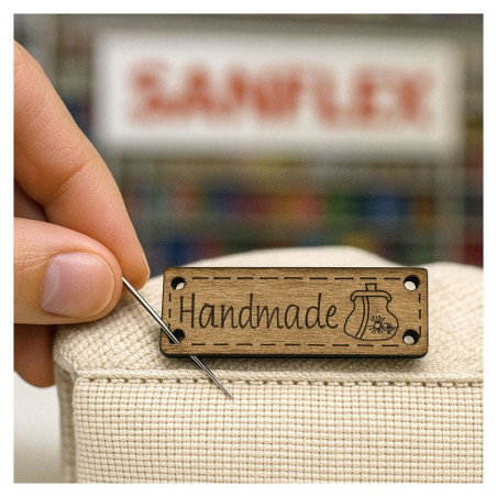 Etiquetas handmade madera 0266223 pack 10 uds