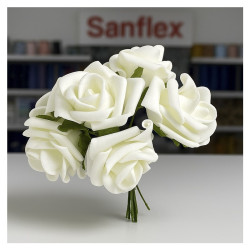 Ramilletes mini rosas artificiales 343278 pack 12