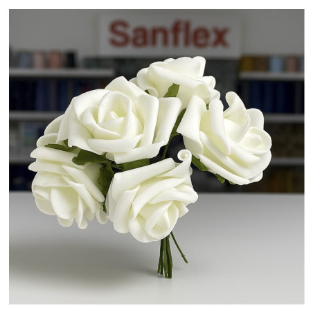 Ramilletes mini rosas artificiales 343278 pack 12