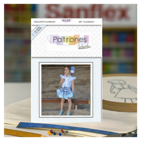 Patrón conjunto flamenca 9153