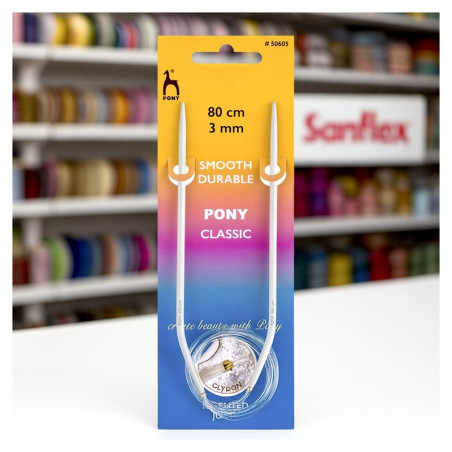 Aguja circular pony aluminio 50601 80cm