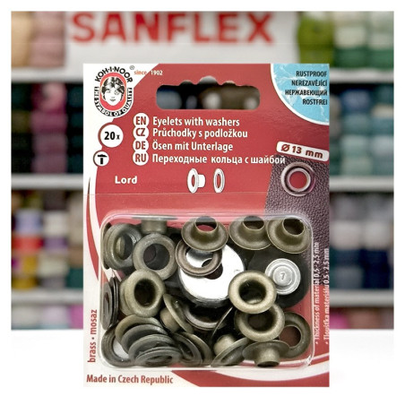 Ojetes + arandelas kohinoor 13mm pack 20 piezas