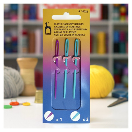 Agujas laneras plastico pony 14026 5 blisters
