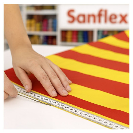 Bandera catalunya y aragon 80cm pieza 12.5 mts