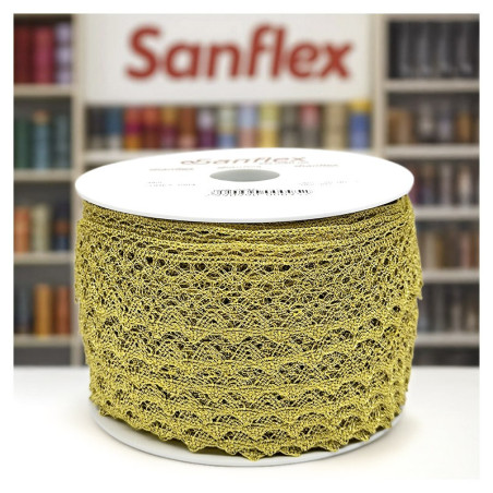 Bolillo lurex dorado 9900 pieza 25 metros