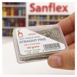 Alfileres N.º 8 34x0.60mm 100 gr 90653 pack 10 cajas