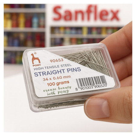 Alfileres N.º 8 34x0.60mm 100 gr 90653 pack 10 cajas
