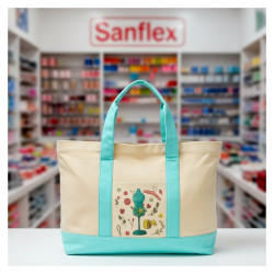 Bolsas costura - labores azul