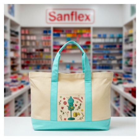 Bolsas costura - labores azul