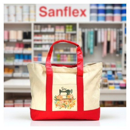 Bolsas costura - labores roja