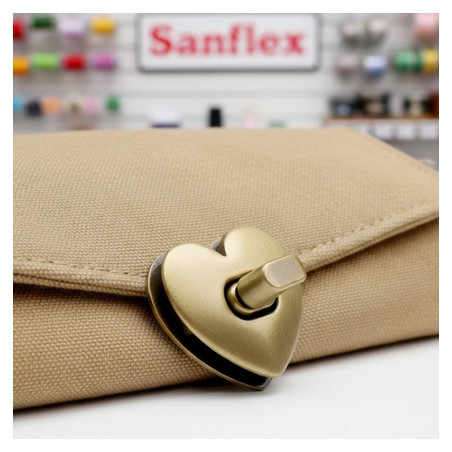 Broche bolso corazon 85794 30 x 31mm pack 3 juegos
