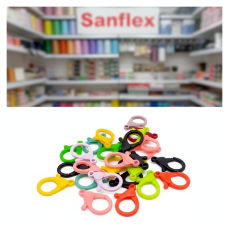 CARABINER 653534 PLASTIC 35X25 MM PACK OF 30