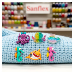 Botones dress it up 8298 creatures of the sea pack 3 blister