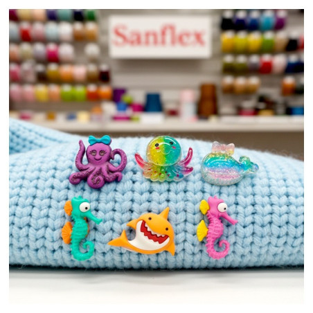 Botones dress it up 8298 creatures of the sea pack 3 blister