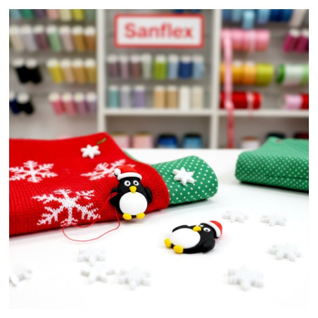 Botones dress it up 11655 holiday penguins pack 3 blister