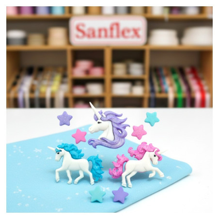 Botones dress it up 9357 magical unicorns 3 blister