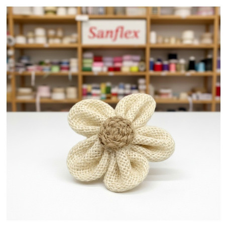 Flores de yute modelos surtidos pack 12 uds