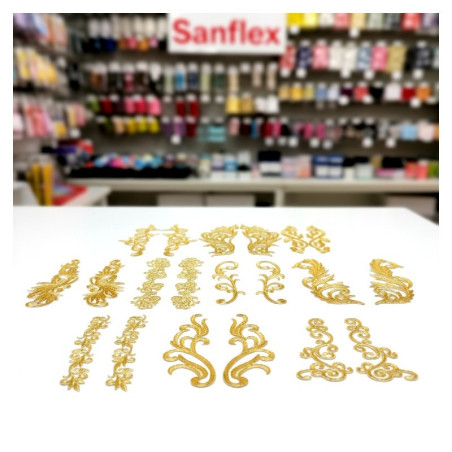 Aplicaciones color oro 5045 modelos surtidos pack 10 pares