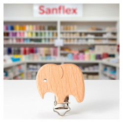 PORTACHUPETE MADERA PINZAS ELEFANTE 2062 PACK 5