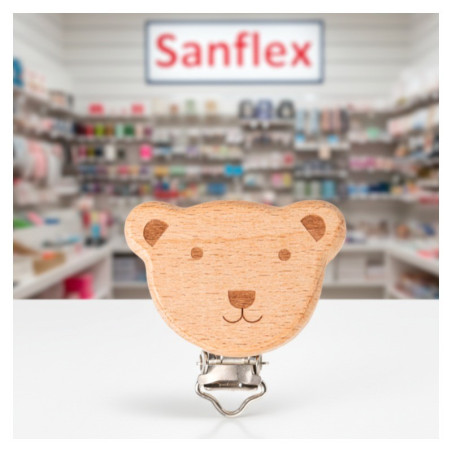 PINZE PORTA MANICHINO IN LEGNO BEAR 2057 CONFEZIONE DA 5