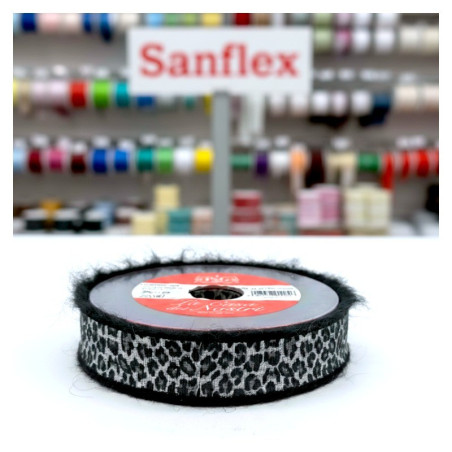 Tapacosturas animal print peluche art. 33 25mm pieza 25 mt