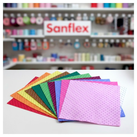Fieltro estampado topos tx2001 30x30 cm pack 6