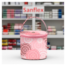 Bolsas tela porta ovillos lana 14 x 14 cm