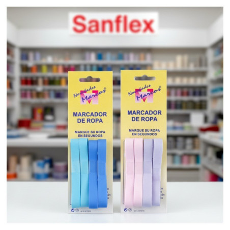 Cinta marcar ropa sin boli colores 4 m pack 6 uds