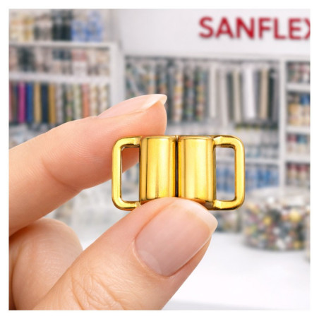 Broche bikini metal 3001 oro 15mm 10 juegos