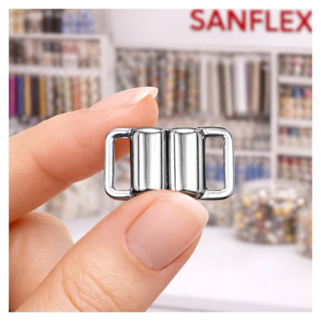Broche bikini metal 3001 plata 15mm 10 juegos