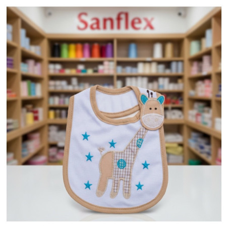BAVOIR IMPRIMÉ GIRAFE PACK 6