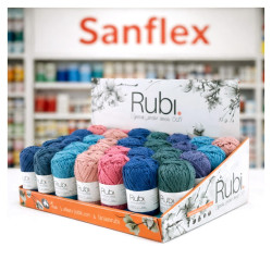 DISPLAY-BALL RUBI LEINENROLLE 50GRM PACKUNG 28