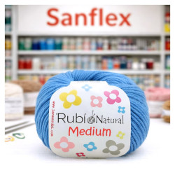 Ovillo rubi natural medium 50 gramos pack 6