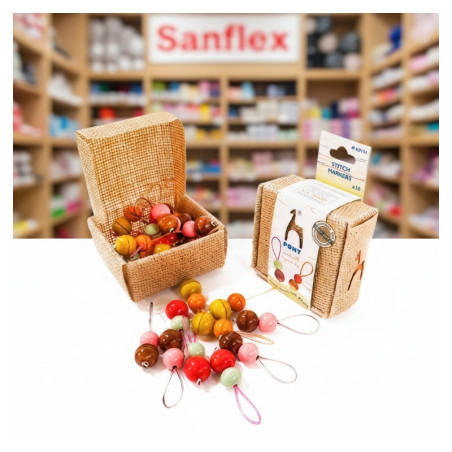Marcadores punto madera jute 60151-01 pony