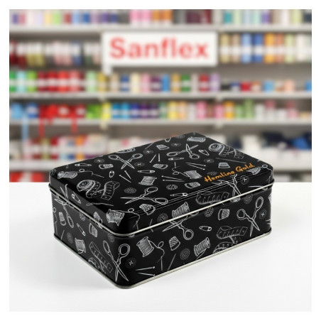 Set 3 latas metal hemline gold tins 70133