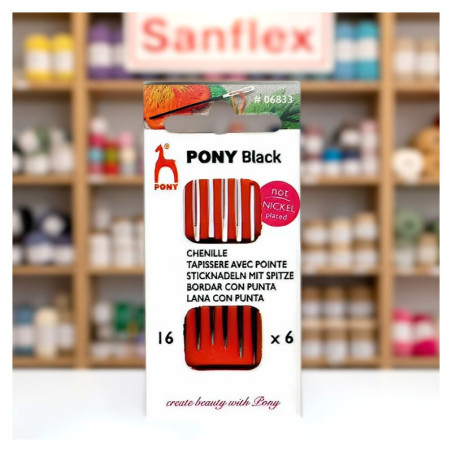NEEDLES BLACK CHENILLE 06833 N 16 PACK 5 BLISTER
